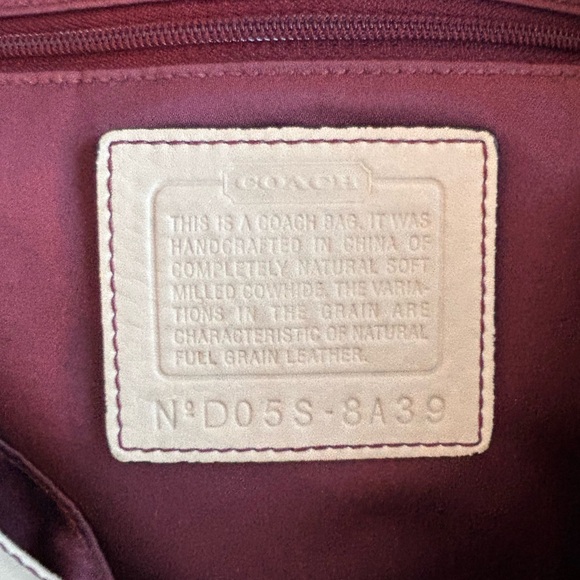 Vintage White leather Coach purse Shoulder Bags